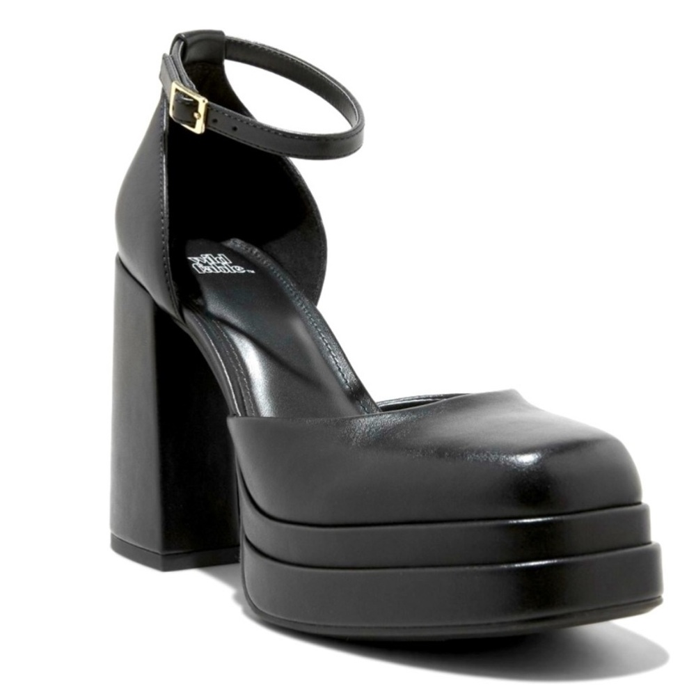 NWOB Wild Fable | 8 Black Ankle Strap Closed Toe Platform‎ Mary Jane Heels 8
